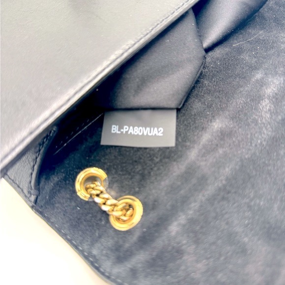 Valentino Garavani Black Leather Lipstick Demilune Rockstud Bag Preloved Purse - Picture 14 of 16